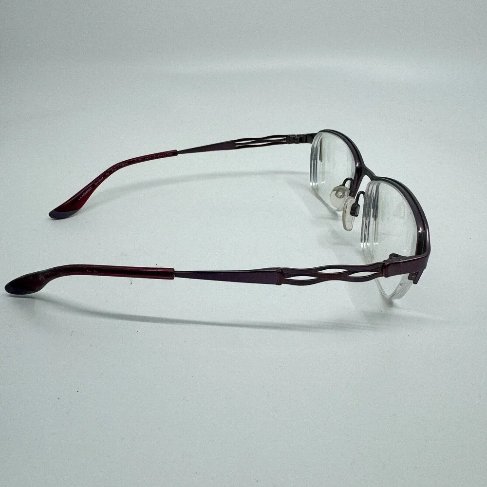 Charmant CH10604PU Eyeglasses Rectangular Red Half Rim Frame 51-17-135 H10160‎